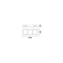 Ideal Lux Inbouwbehuizing BENTO 3-voudig, hoekig, met frame, wit