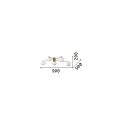 Ideal Lux Plafondarmatuur HERMES PL5 5-vlams G9 IP20, messing