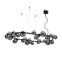 Pendelarmatuur PERLAGE 30-vlams G9 IP20, zwart 