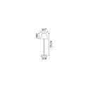 Ideal Lux Staande armatuur voor buiten ARCADIA E27 IP44, antraciet dimbaar