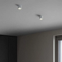 Ideal Lux surface downlight NITRO D04 ROUND round, rigid, with lens optics, on/off IP20, white matt dimmable