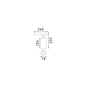 Ideal Lux 3-phase spot FOX 25W BIG / DALI 930 DALI controllable, adjustable IP20, black matt 