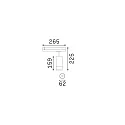 Ideal Lux 3-fase spot EOS 15W 1-10V cilindrisch, draaibaar, roteerbaar IP20, zwart mat dimbaar