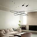 Ideal Lux pendant luminaire ORACLE SLIM SP LED round IP20, black 