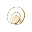 wall luminaire OZ AP DALI/PUSH round, DALI controllable IP20, brushed brass dimmable
