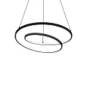 pendant luminaire OZ D60 DALI/PUSH round, DALI controllable IP20, black matt dimmable