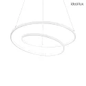 pendant luminaire OZ D80 DALI/PUSH round, DALI controllable IP20, white matt dimmable
