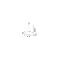 Ideal Lux pendant luminaire GEMINI 61 DALI controllable IP20, brushed brass dimmable