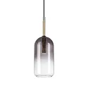 Pendelarmatuur EMPIRE cilindrisch G9 IP20, rookkleuren dimbaar