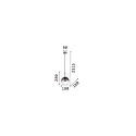 Ideal Lux Pendelarmatuur EMPIRE baalvormig G9 IP20, rookkleuren dimbaar
