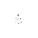 Ideal Lux Pendelarmatuur EQUINOXE G4 IP20, messing 