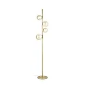 Staande lamp PERLAGE 4-vlams G9 IP20, barnsteen, messing gesatineerd dimbaar
