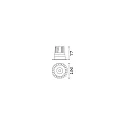 Ideal Lux Plafondinbouwarmatuur GAME TRIMLESS ROUND 100MM rond, stijf, flush, UGR < 19, schakelbaar IP40/IP20, zwart 