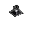 Plafondinbouwarmatuur GAME TRIMLESS SQUARE hoekig, stijf, flush, UGR < 19, schakelbaar IP40/IP20, zwart 