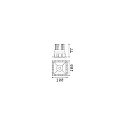Ideal Lux Plafondinbouwarmatuur GAME TRIMLESS SQUARE hoekig, stijf, flush, UGR < 19, schakelbaar IP40/IP20, zwart 