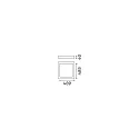 Ideal Lux Plafondarmatuur UNIVERSAL 40 hoekig IP20, wit 