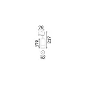 Ideal Lux 3-phase spot EOS 15W ON-OFF cylindrical, adjustable, on/off IP20, black matt 