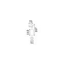 Ideal Lux 3-phase spot FOX 8W SMALL / ON-OFF 840 adjustable, on/off IP20, black matt 