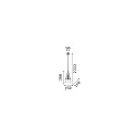 Pendelarmatuur CONO SP1 1-vlams, conisch GU10 IP20, nikkel 