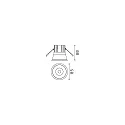 Ideal Lux Plafondinbouwarmatuur GAME OUTDOOR TRIM ROUND 85MM rond, stijf, UGR < 19, schakelbaar IP65/IP20, zwart 
