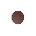 Wandarmatuur voor buitenshuis PUNTO AP D30 rond, indirect, schakelbaar IP54, mat, koffie bruin 