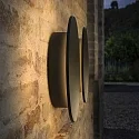 Wandarmatuur voor buitenshuis PUNTO AP D30 rond, indirect, schakelbaar IP54, zwart mat 