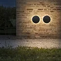 Wandarmatuur voor buitenshuis PUNTO AP D30 rond, indirect, schakelbaar IP54, zwart mat 