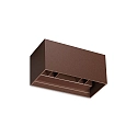 Wandarmatuur voor buitenshuis ATOM UP/DOWN 20CM up / down, hoekig, instelbaar IP54, koffie bruin 