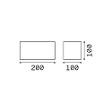 Ideal Lux outdoor wall luminaire ATOM UP/DOWN 20CM up / down, square, adjustable IP54, coffee brown 