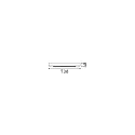 Ideal Lux canopy LINEAR ALL IN 4-fold, square, with cover, chrome, polished aluminium