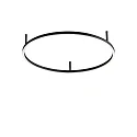 Plafondarmatuur ORACLE SLIM D070 ON-OFF IP20, zwart 
