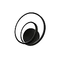 Wandarmatuur OZ AP ON-OFF rond, on/off IP20, zwart mat 