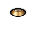 Plafondinbouwarmatuur GAME TRIM ROUND 58MM rond, stijf, UGR < 19, schakelbaar IP40/IP20, goud, zwart 