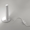 Ideal Lux table lamp DORICA TL1 with switch, with touch dimmer, fluted IP20, white matt dimmable