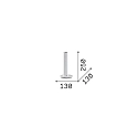 Ideal Lux table lamp DORICA TL1 with switch, with touch dimmer, fluted IP20, orange dimmable