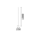 Ideal Lux floor lamp DORICA PT1 1 flame, smooth, with cord dimmer IP20, steel brushed dimmable