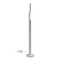 floor lamp DORICA PT3 3 flames, with cord dimmer, fluted IP20, white matt dimmable