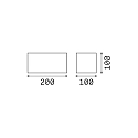 Ideal Lux outdoor wall luminaire ATOM UP/DOWN 20CM up / down, square, adjustable IP54, coffee brown 