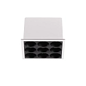 Inbouwdownlight LIKA FI SLIM SQUARE 9-vlams, smal, on/off, met Randstroken, UGR < 16 IP20, wit mat 