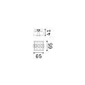 Ideal Lux Inbouwdownlight LIKA FI SLIM SQUARE 9-vlams, smal, on/off, met Randstroken, UGR < 16 IP20, wit mat 