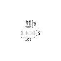 Ideal Lux Inbouwdownlight LIKA FI TRIM D11 3-vlams, on/off, met Randstroken, UGR < 16 IP20, wit mat 