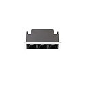 Inbouwdownlight LIKA FI TRIM D11 3-vlams, on/off, met Randstroken, UGR < 16 IP20, wit mat 