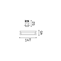 Ideal Lux Inbouwdownlight LIKA FI WALLWASHER D15 asymmetrisch, on/off, met Randstroken IP20, wit mat 