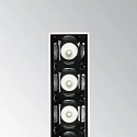 Ideal Lux Inbouwdownlight LIKA FI TRIMLESS D10 3-vlams, flush, on/off, UGR < 16 IP20, glanzend, zwart 