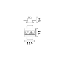 Ideal Lux Inbouwdownlight LIKA FI TRIMLESS D10 3-vlams, flush, on/off, UGR < 16 IP20, glanzend, zwart 