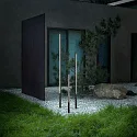 Ideal Lux path light JEDI PT LED 80.5CM square, switchable, with ground spike IP65, mat, coffee brown 