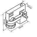 ISOLED 3-fase adapter CLASSIC + S1 PENDULUM universeel, wit