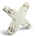 3-fase X-connector CLASSIC, glanzend, wit