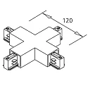 ISOLED 3-fase X-connector CLASSIC, glanzend, wit