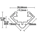 ISOLED Profiel ECK10, aluminium